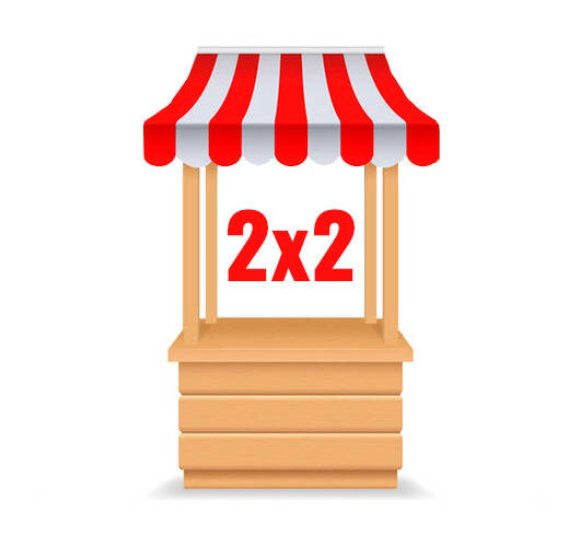 Markkinapaikka 2x2 m